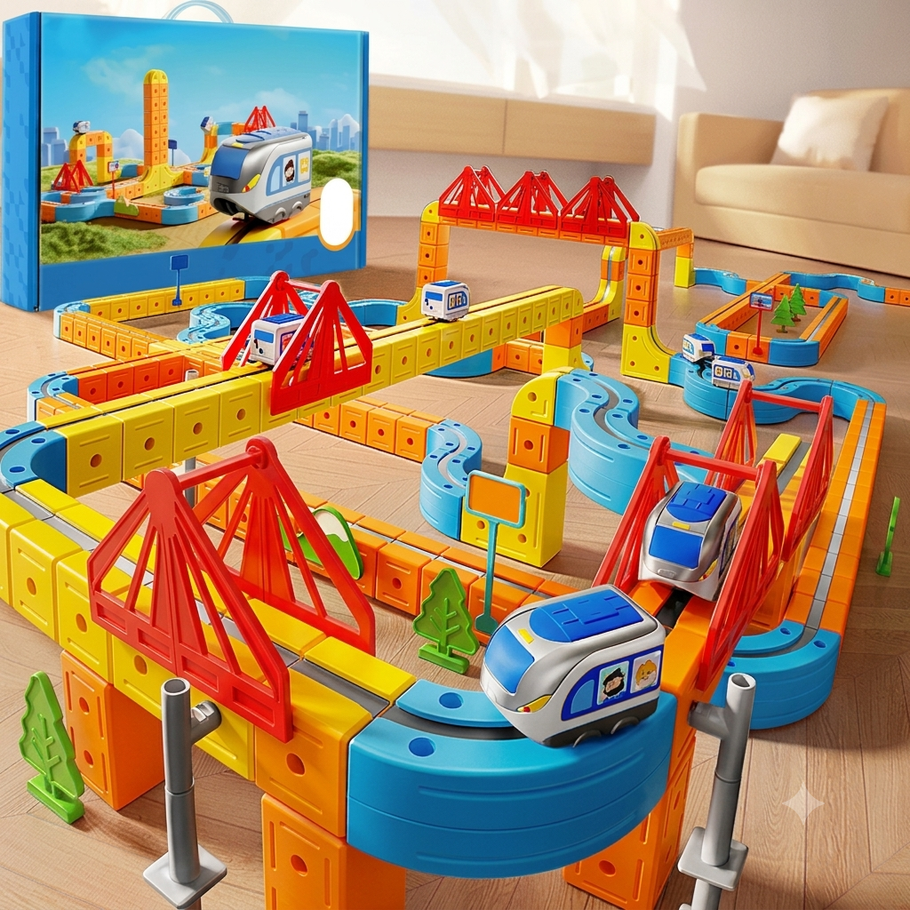 Piste de Course Magnétique STEM – Circuit Éducatif Montessori