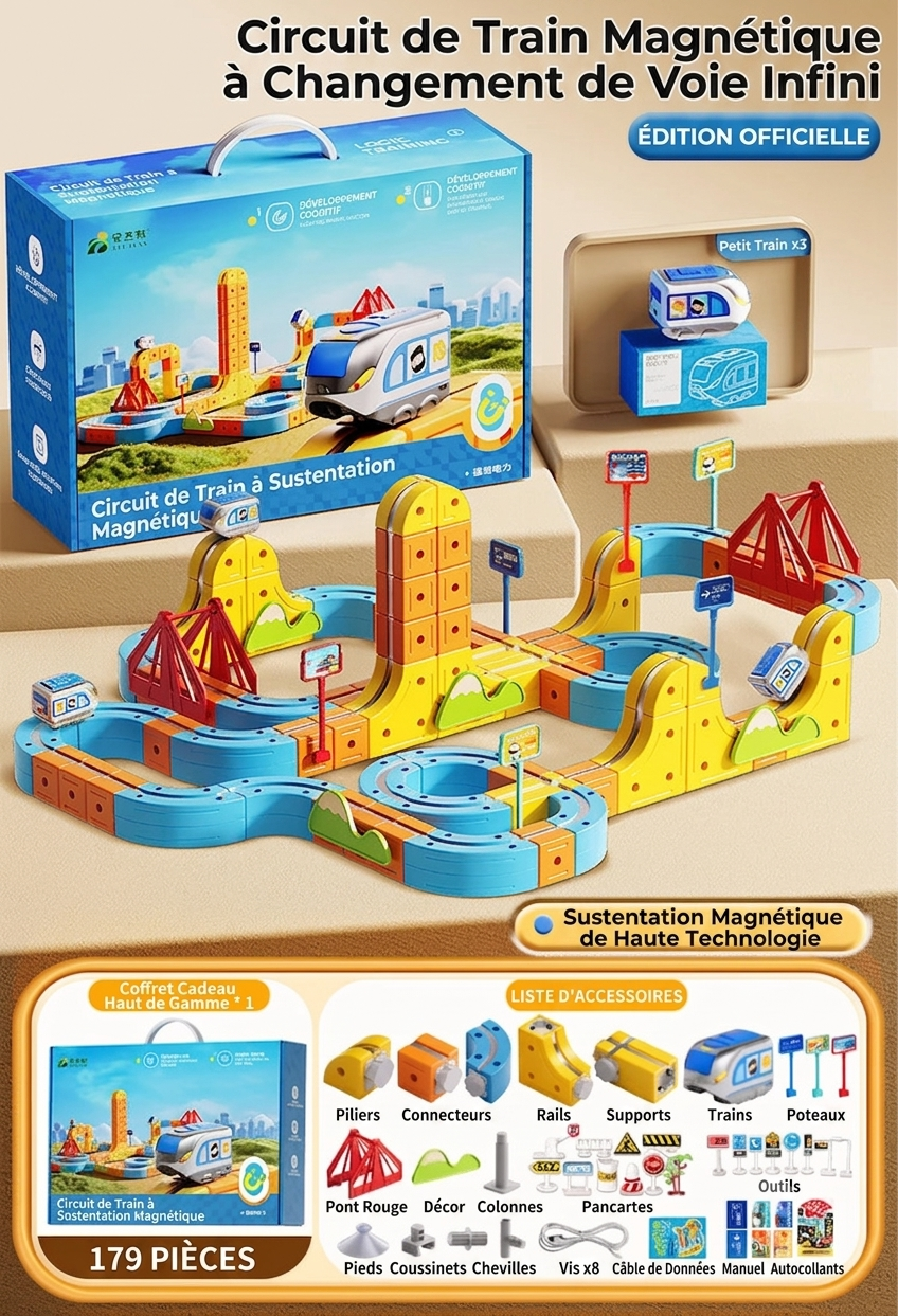 Piste de Course Magnétique STEM – Circuit Éducatif Montessori