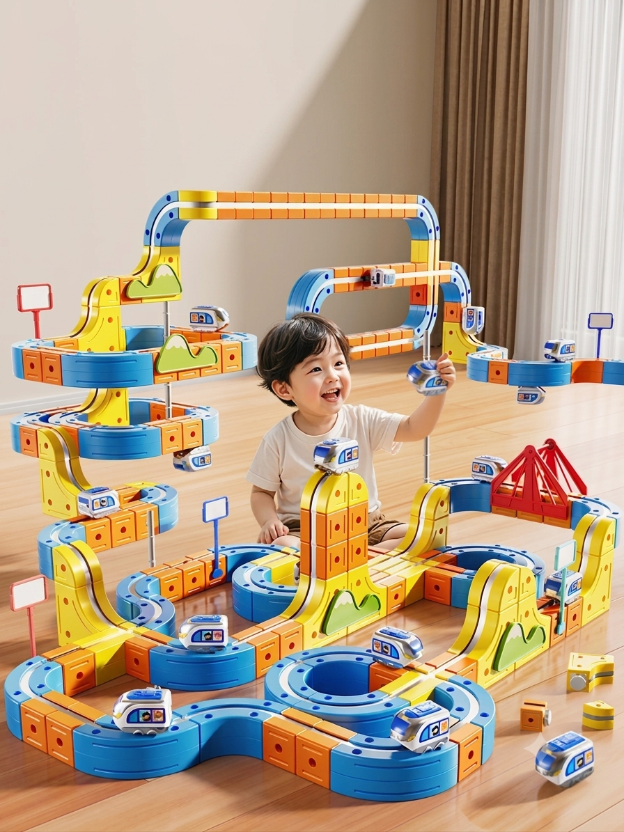 Piste de Course Magnétique STEM – Circuit Éducatif Montessori