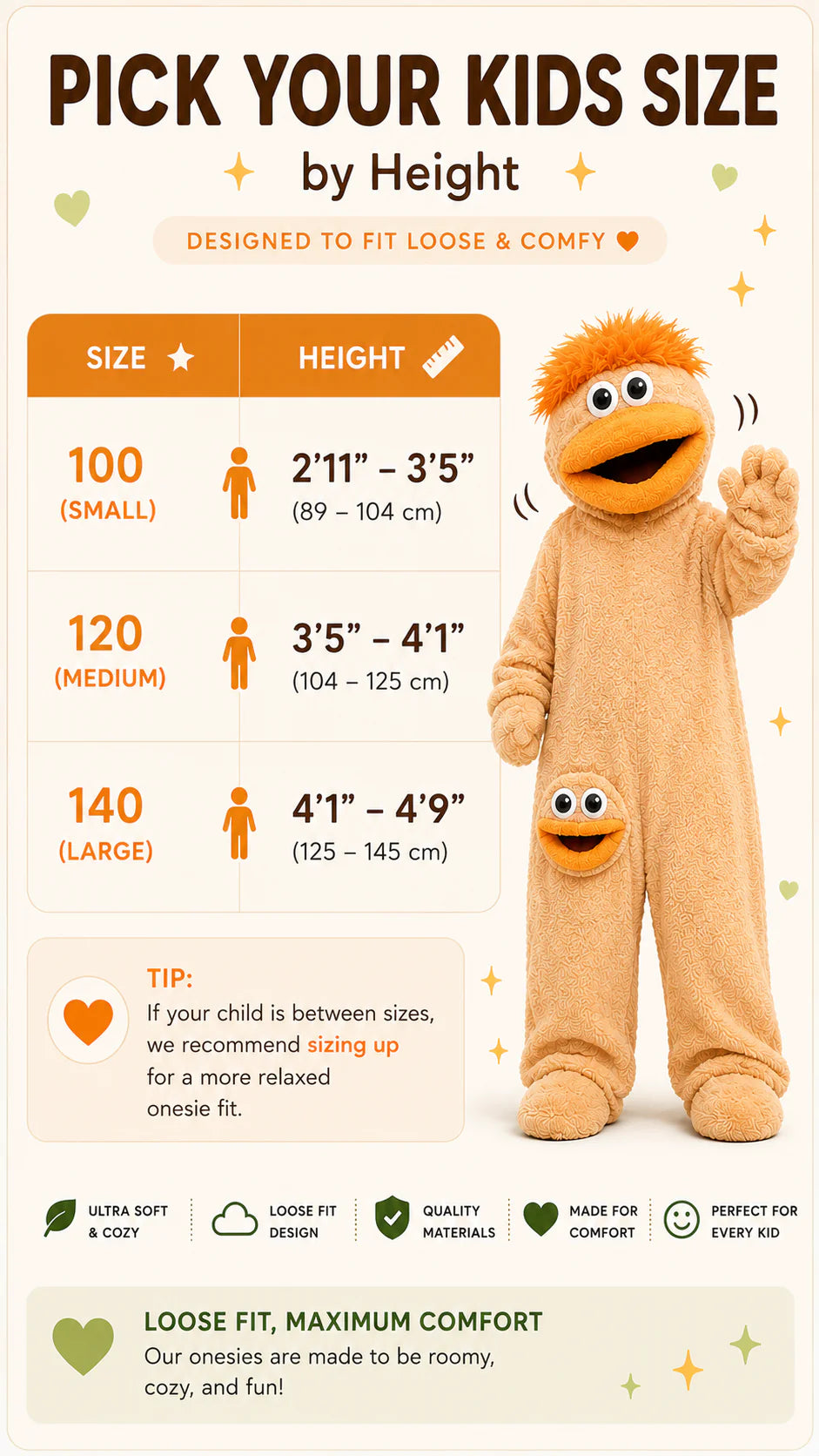 SnuggleGoof – Pyjama Combinaison Enfant Motif Monstre Rigolo