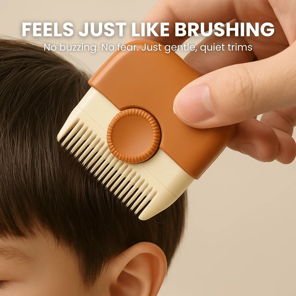 Snip-Snip Buddy : Le Peigne Coupe-Cheveux Sympa pour Enfants – Marron