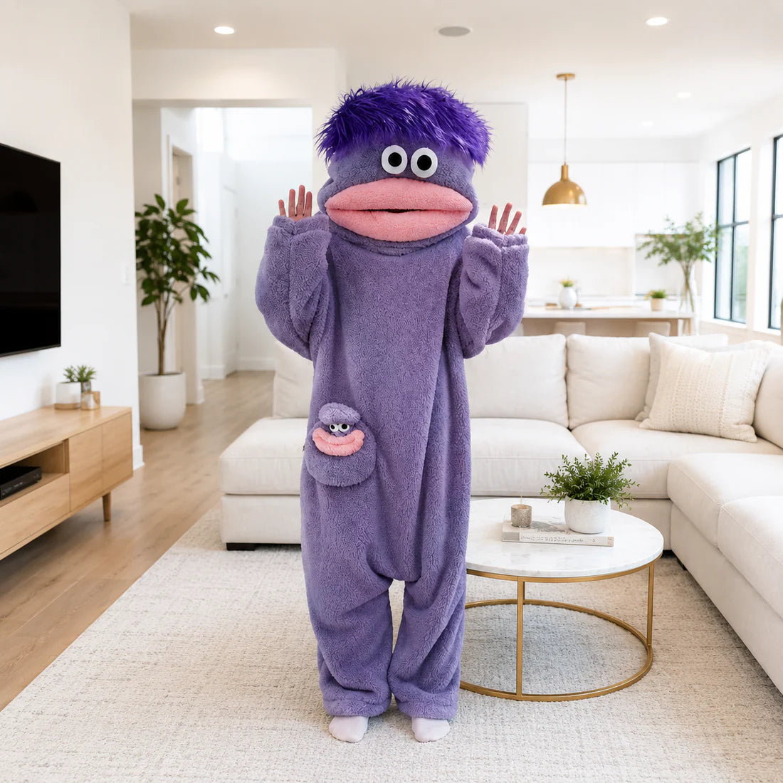 SnuggleGoof – Pyjama Combinaison Enfant Motif Monstre Rigolo
