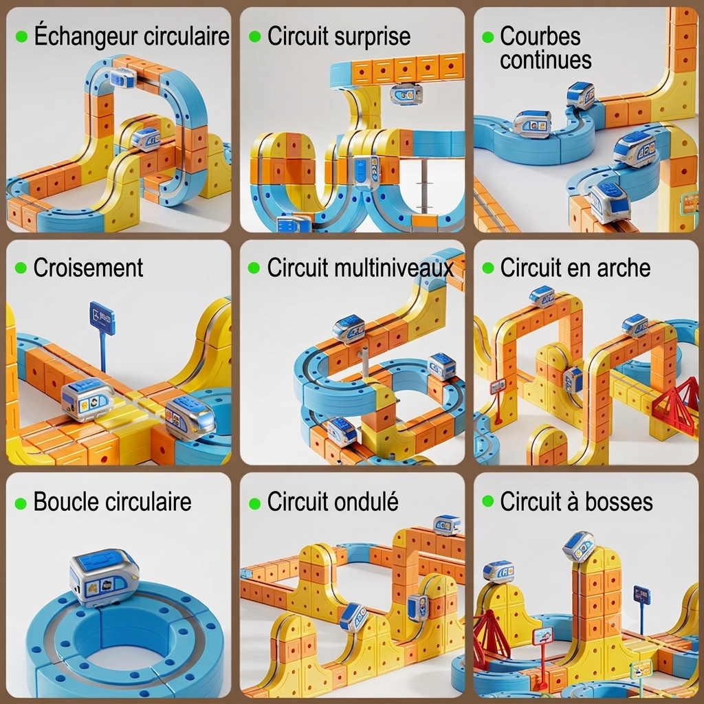 Piste de Course Magnétique STEM – Circuit Éducatif Montessori