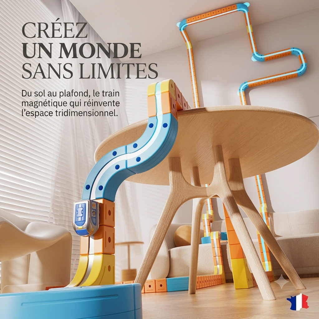 Piste de Course Magnétique STEM – Circuit Éducatif Montessori
