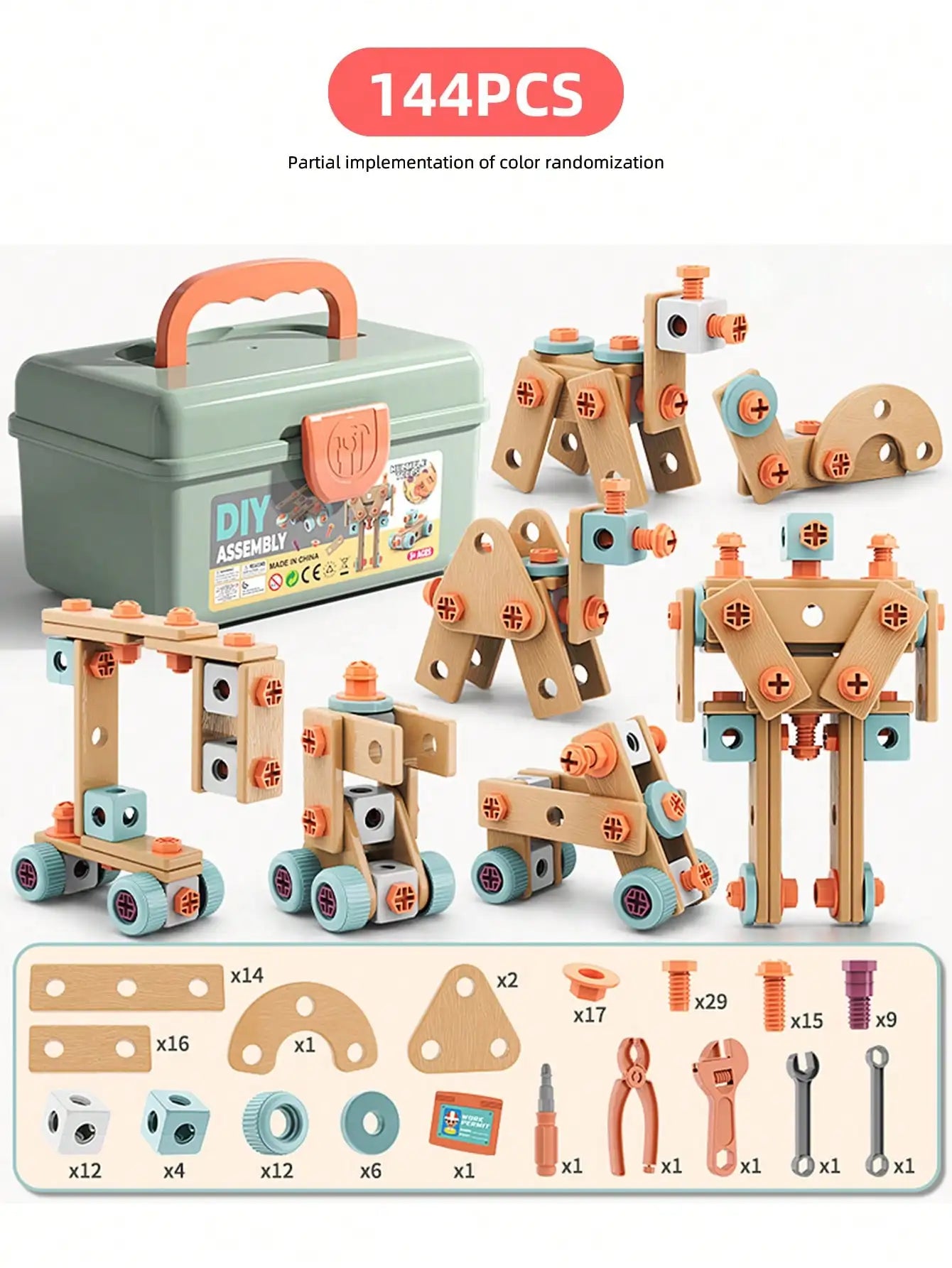 Coffret d'Outils DIY pour Enfants – Kit de Montage à Vis et Écrous