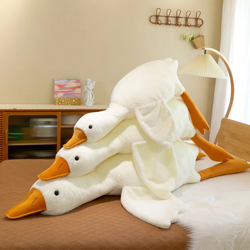 Coussin en Peluche Oie Blanche Géante