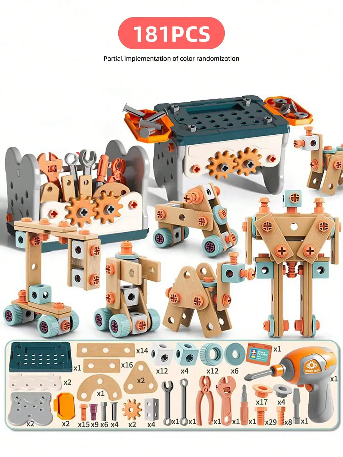 Coffret d'Outils DIY pour Enfants – Kit de Montage à Vis et Écrous