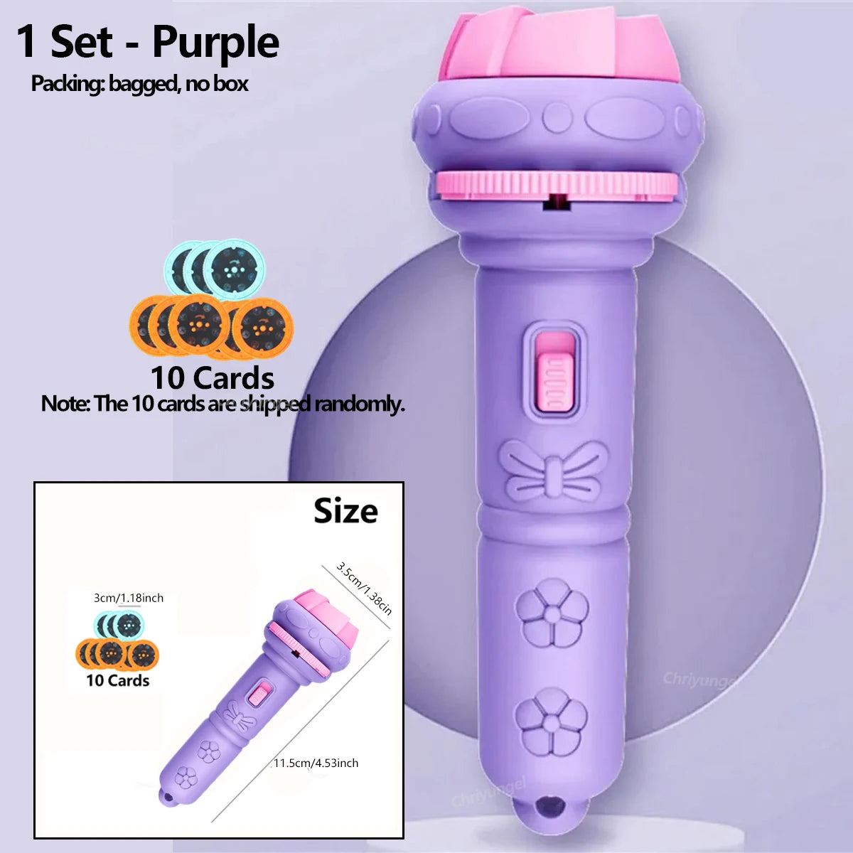 Lampe Projecteur pour Enfants – 10 Disques, 80 Motifs, Veilleuse Éducative