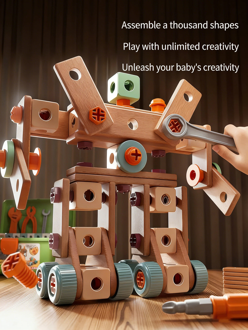 Coffret d'Outils DIY pour Enfants – Kit de Montage à Vis et Écrous
