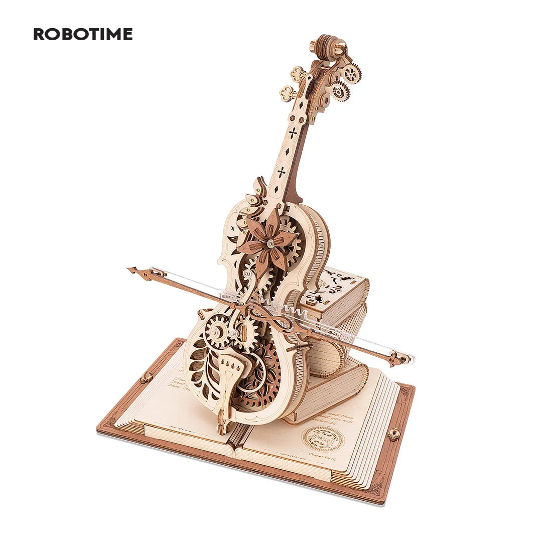 Puzzle 3D en Bois Robotime ROKR – Boîte à Musique "Violoncelle Magique"