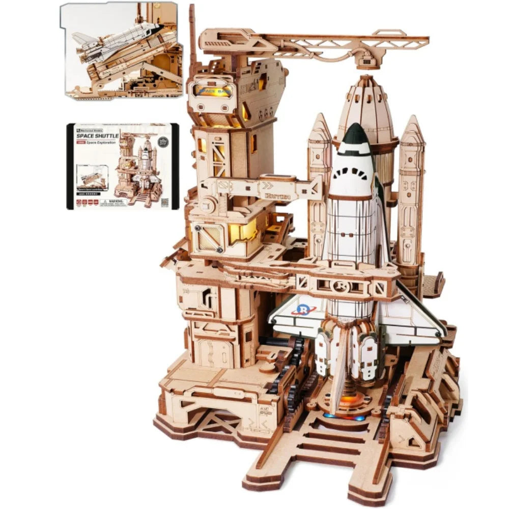 Puzzle 3D Robotime ROKR – Navette Spatiale avec Éclairage