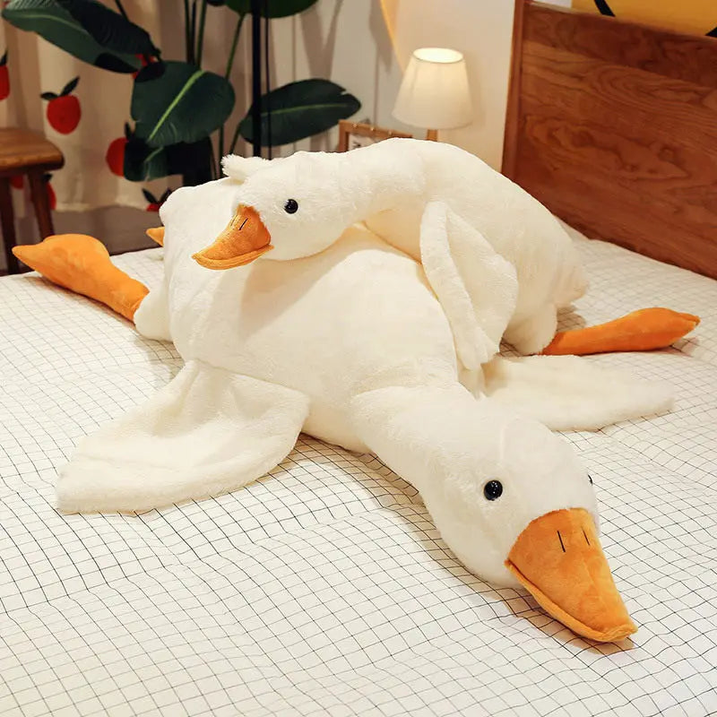 Coussin en Peluche Oie Blanche Géante