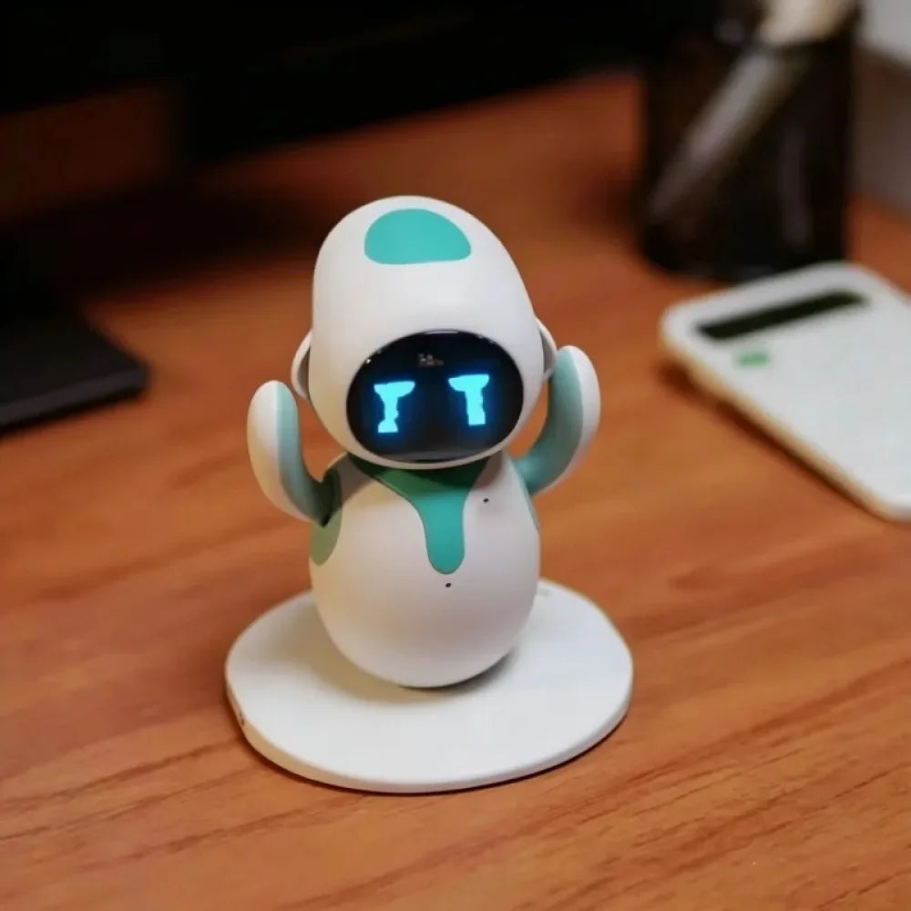 Robot Intelligent IA Électronique Automatisé à Détection Tactile, Interaction Émotionnelle, Vocal, Multi-Modes, Mignon, Idéal pour Fêtes et Cadeaux d’Anniversaire