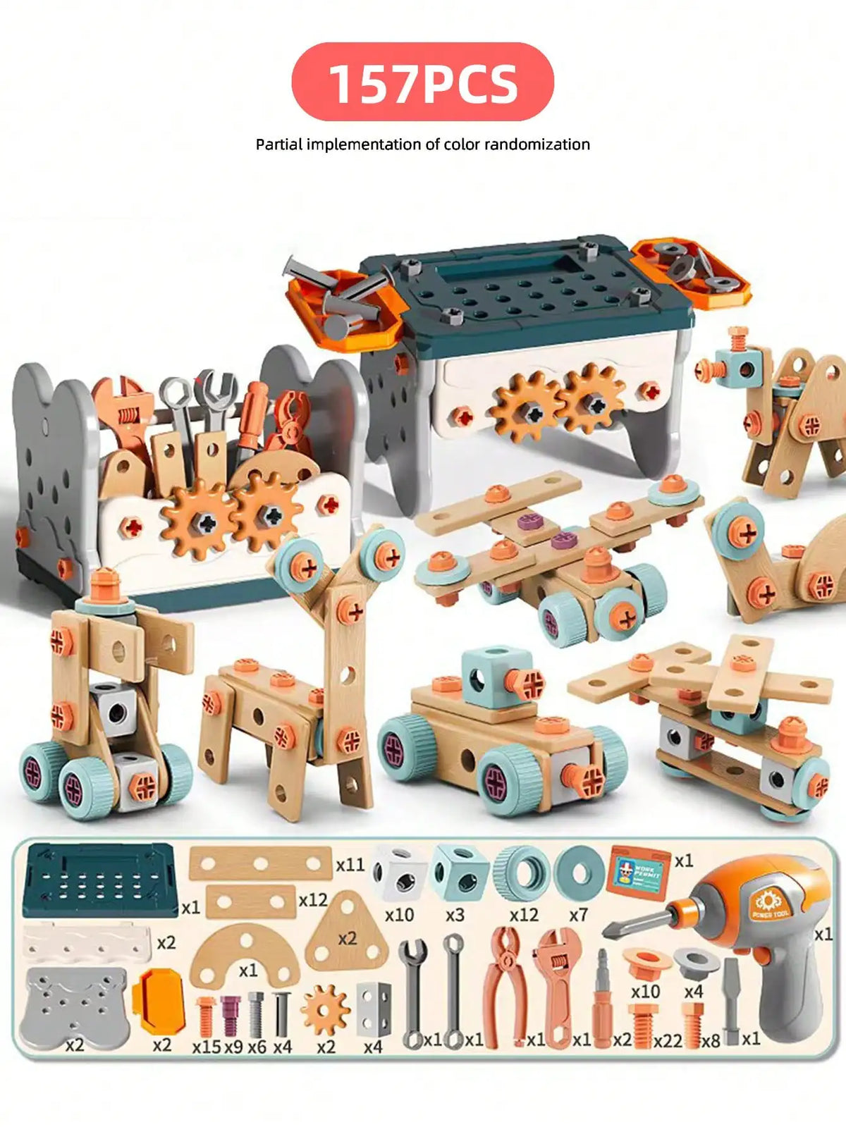 Coffret d'Outils DIY pour Enfants – Kit de Montage à Vis et Écrous