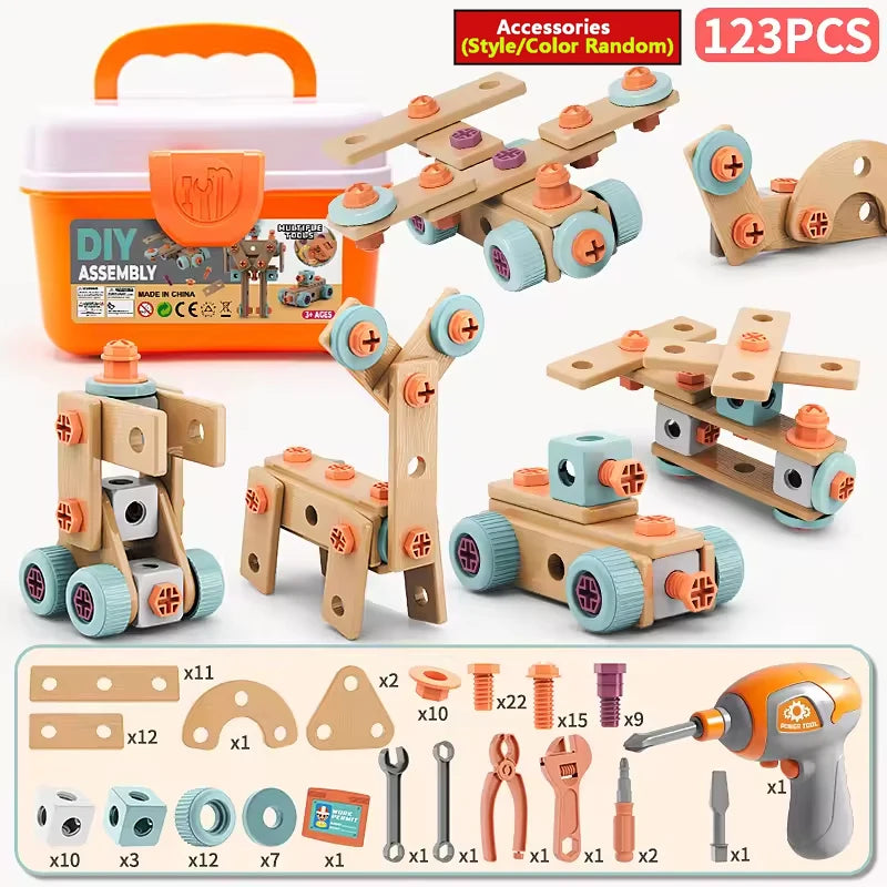 Coffret d'Outils DIY pour Enfants – Kit de Montage à Vis et Écrous