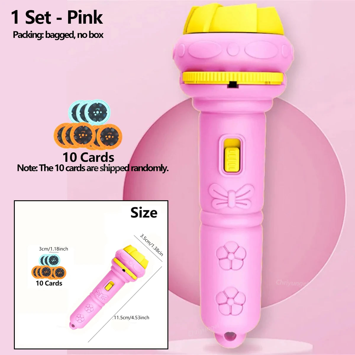 Lampe Projecteur pour Enfants – 10 Disques, 80 Motifs, Veilleuse Éducative