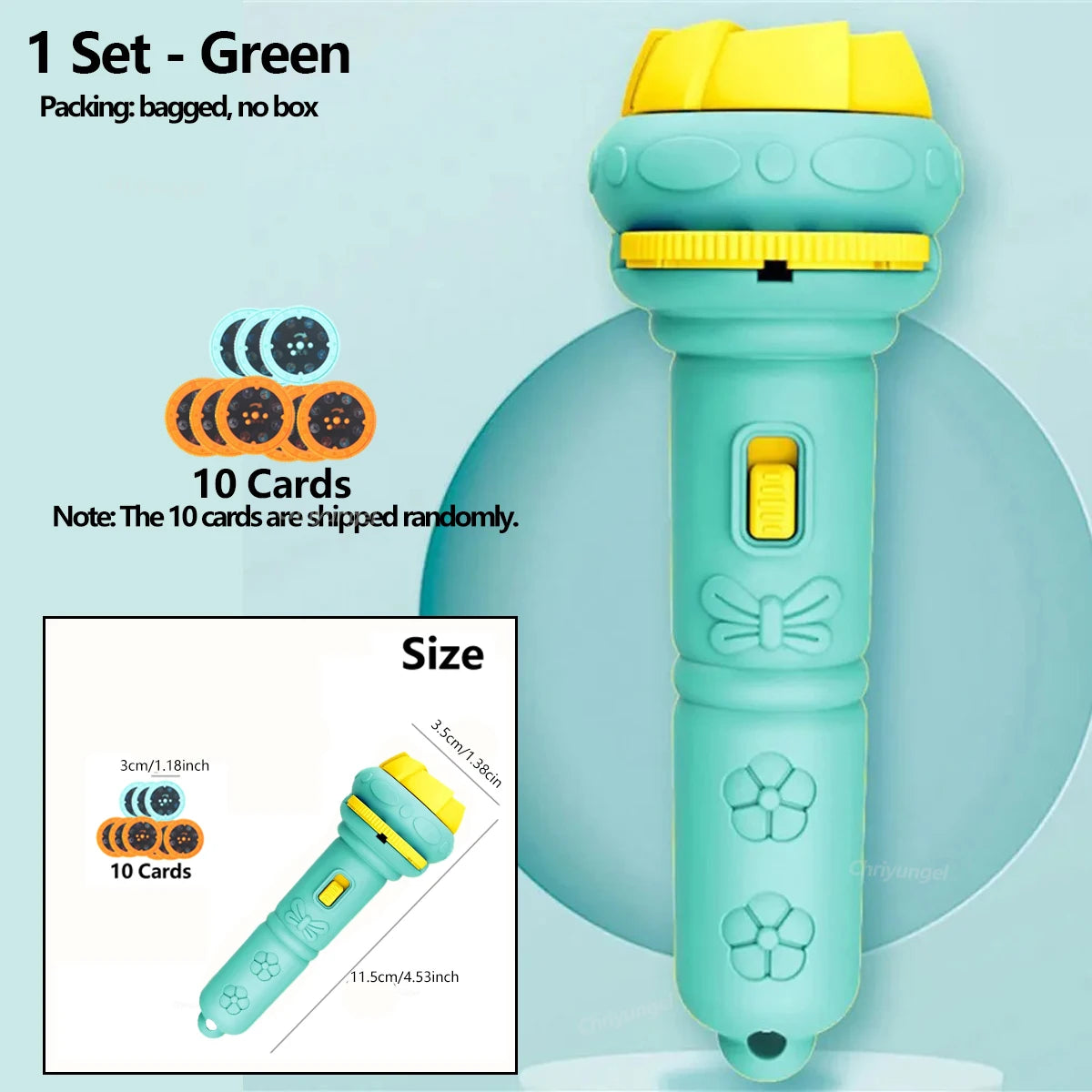 Lampe Projecteur pour Enfants – 10 Disques, 80 Motifs, Veilleuse Éducative