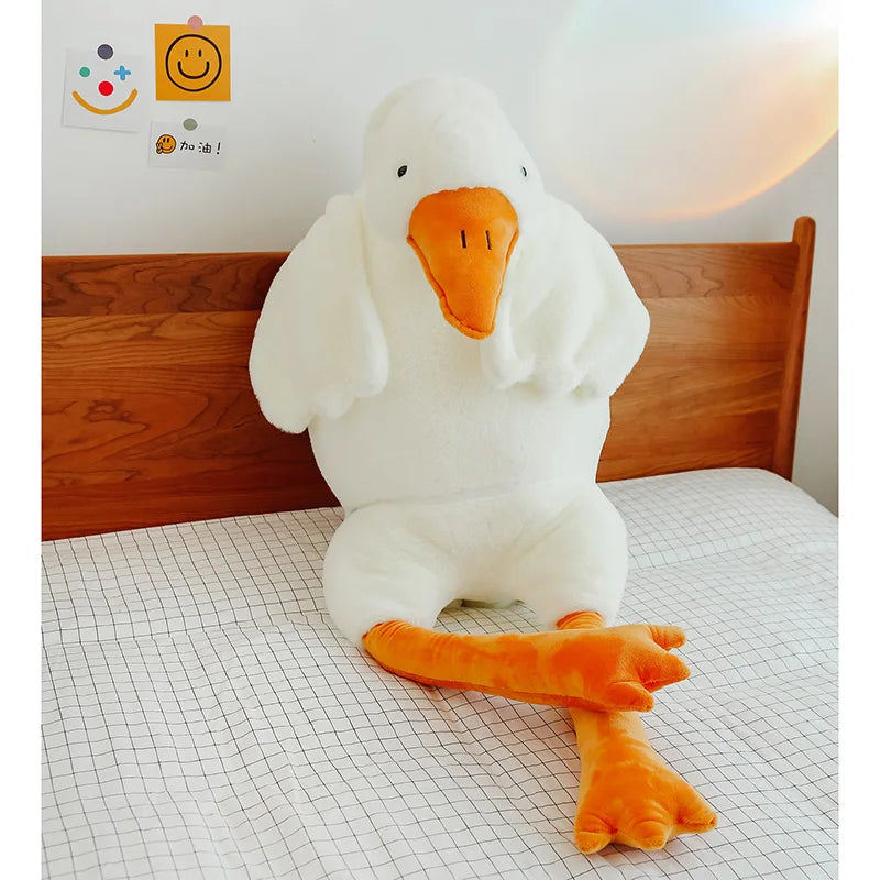Coussin en Peluche Oie Blanche Géante