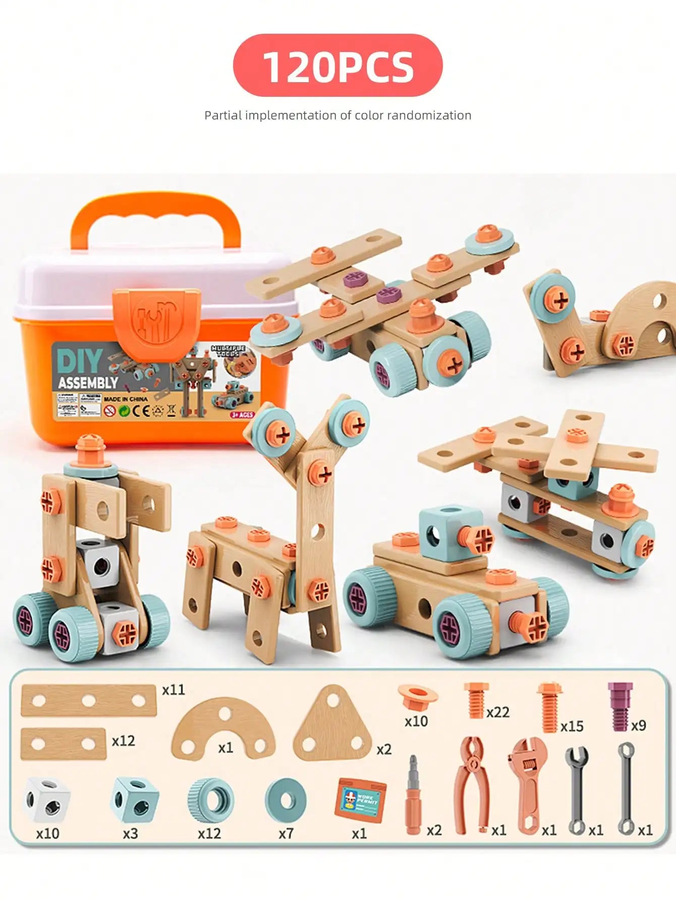 Coffret d'Outils DIY pour Enfants – Kit de Montage à Vis et Écrous