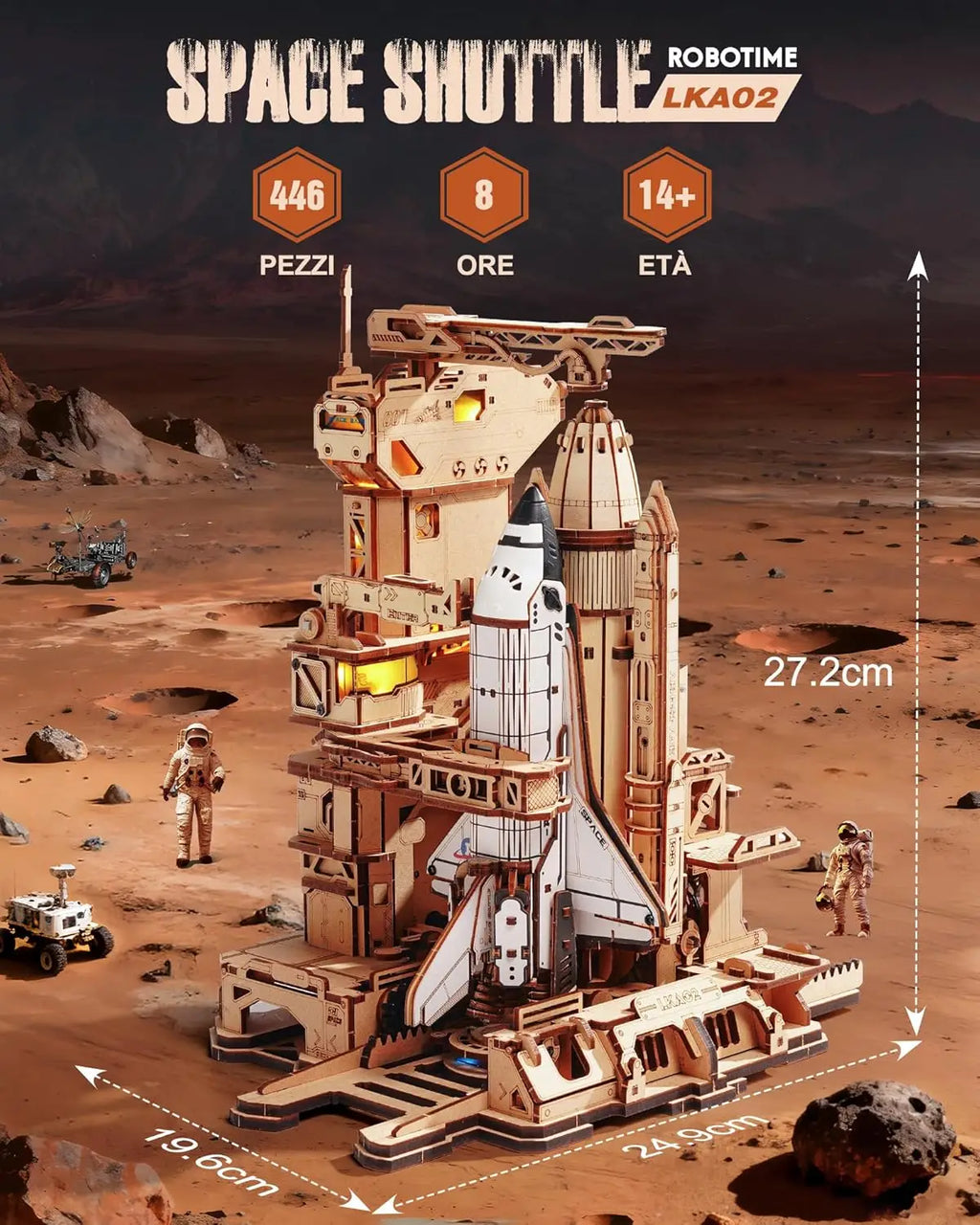 Puzzle 3D Robotime ROKR – Navette Spatiale avec Éclairage