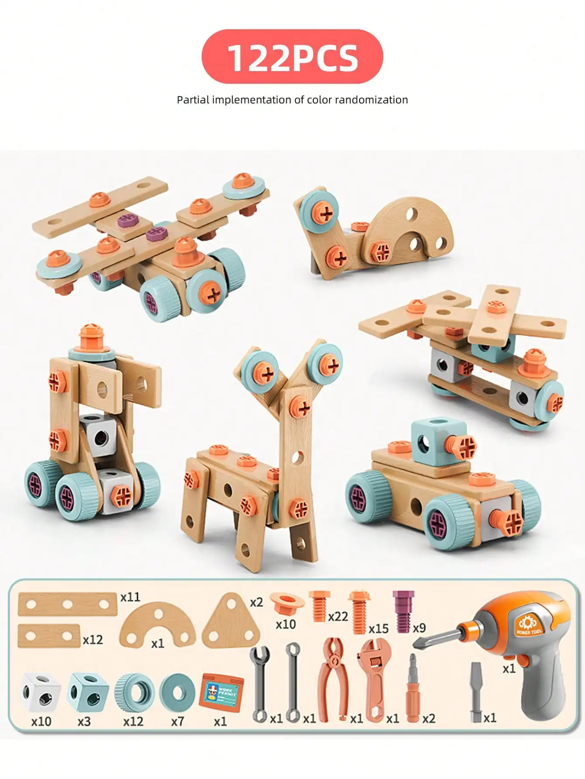 Coffret d'Outils DIY pour Enfants – Kit de Montage à Vis et Écrous