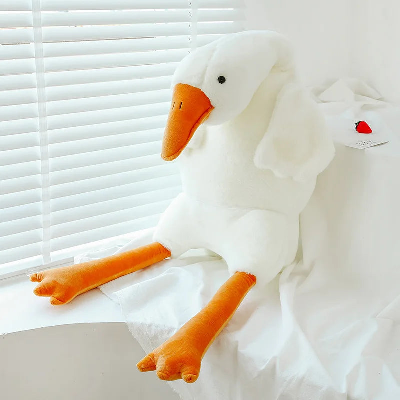 Coussin en Peluche Oie Blanche Géante