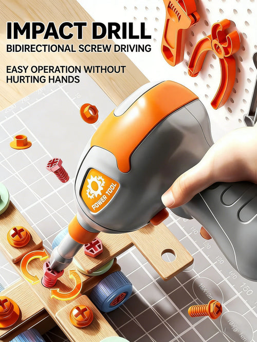 Coffret d'Outils DIY pour Enfants – Kit de Montage à Vis et Écrous
