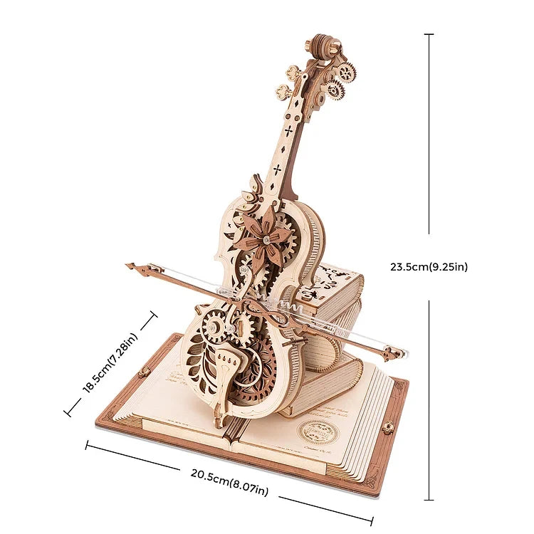 Puzzle 3D en Bois Robotime ROKR – Boîte à Musique "Violoncelle Magique"