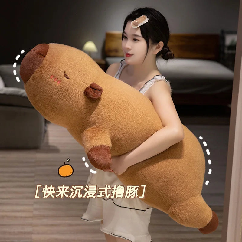 Coussin en Peluche Capybara – Compagnon Douillet