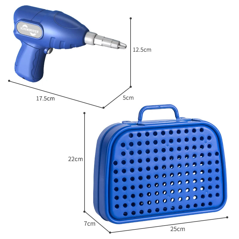 Kit d'Outils DIY 2D/3D pour Enfants – Perceuse Électrique Jouet, 228-230 Pièces